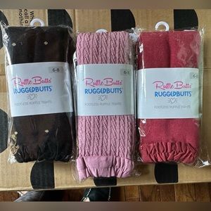 Lot of 3 Rufflebutt footless tights 6-8